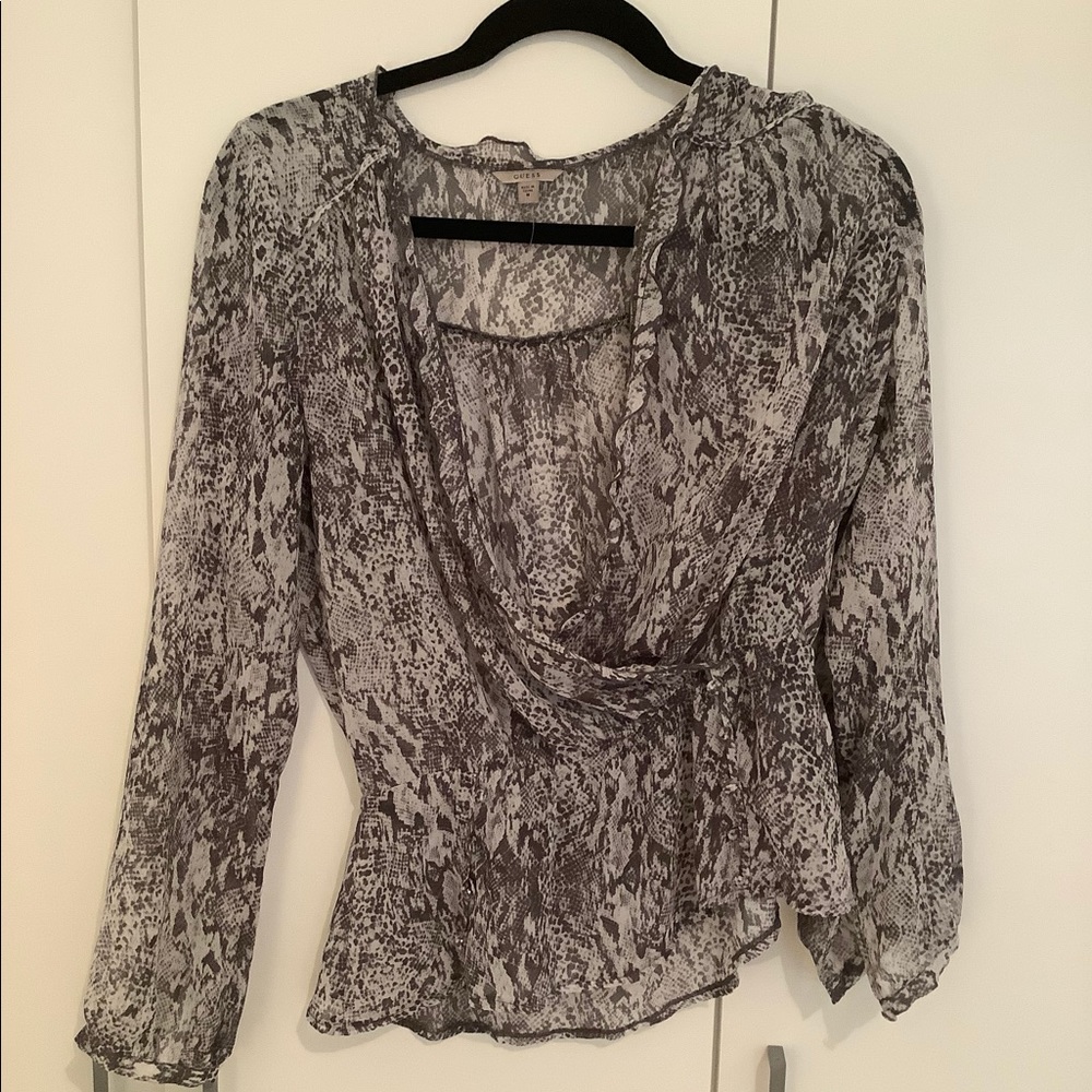 Guess Snakeprint Blouse